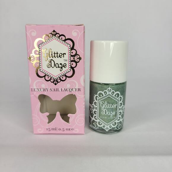 Glitter Daze "Radioactive Decay" NEW Green Glitter Shimmer Holo Metallic Lacquer - Picture 2 of 6